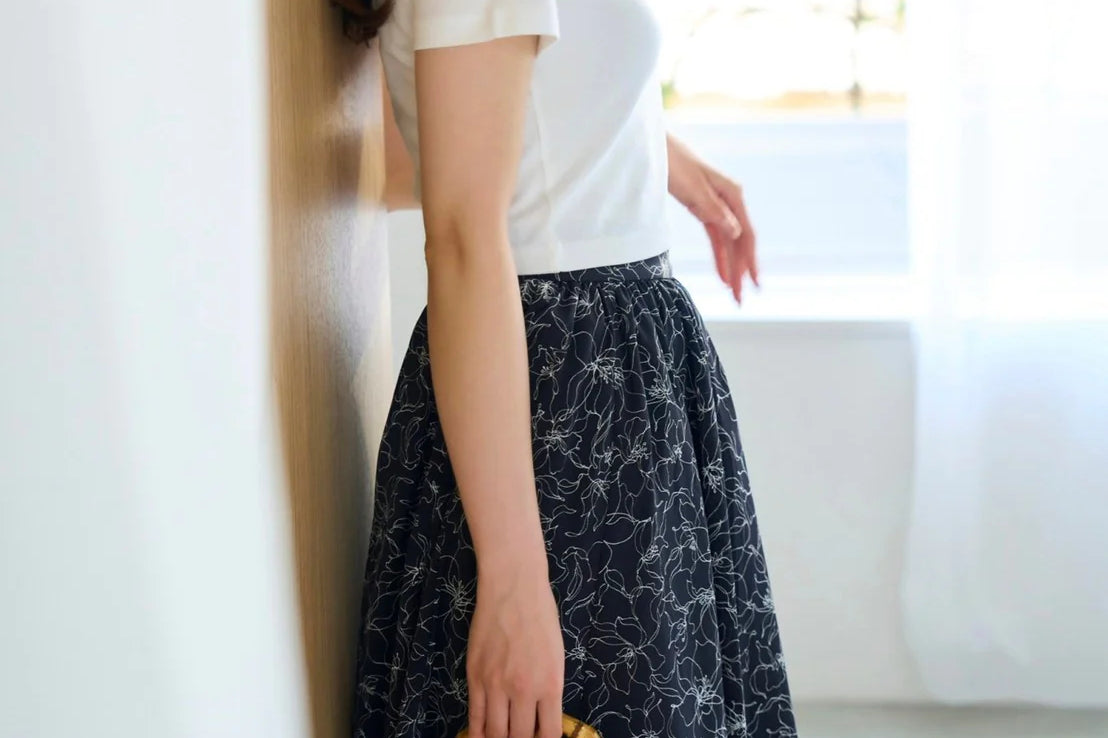 Printed Flare Skirt