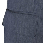 CARUSO Aida Single-breasted Wool Blazer in Navy | CLOSET Singapore