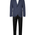 CARUSO Aida Single-breasted Wool Blazer in Navy | CLOSET Singapore