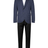 CARUSO Aida Single-breasted Wool Blazer in Navy | CLOSET Singapore
