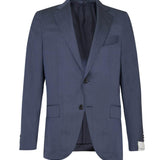CARUSO Aida Single-breasted Wool Blazer in Navy | CLOSET Singapore