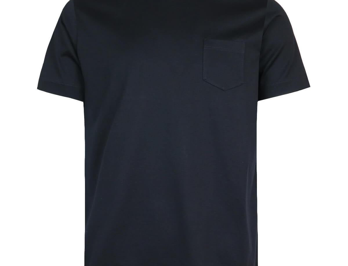 CIRCOLO 1901 Cotton T-Shirt with Front Pocket in Black | CLOSET Singapore