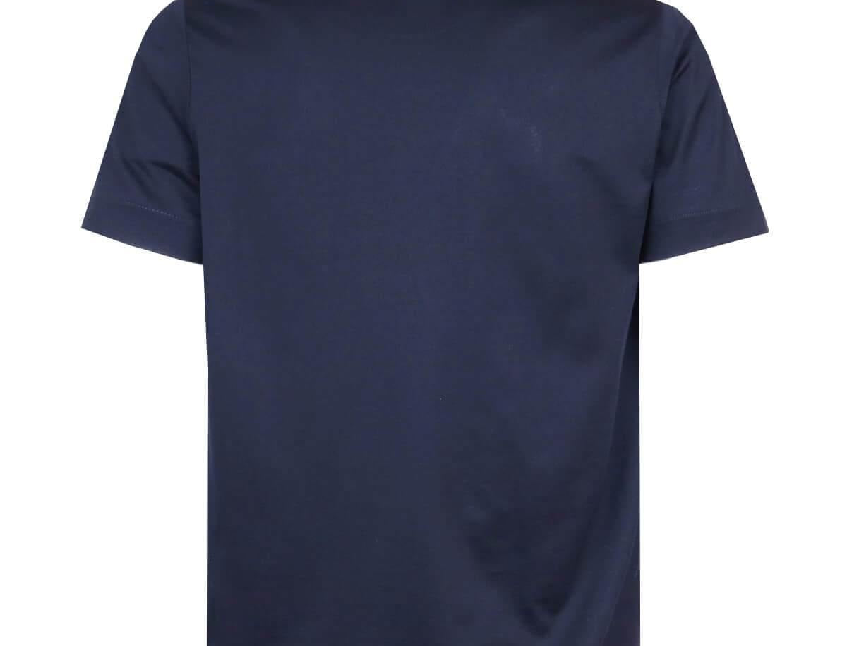 CIRCOLO 1901 Cotton T-Shirt with Front Pocket in Navy Blue | CLOSET Singapore