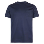 CIRCOLO 1901 Cotton T-Shirt with Front Pocket in Navy Blue | CLOSET Singapore
