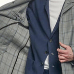 CARUSO Aida Single-breasted Wool Blazer in Navy | CLOSET Singapore