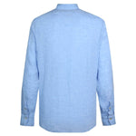 FINAMORE 1925 Tokyo Slim Fit Linen Shirt in Light Blue | CLOSET Singapore
