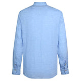 FINAMORE 1925 Tokyo Slim Fit Linen Shirt in Light Blue | CLOSET Singapore