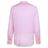 FINAMORE 1925 Tokyo Slim Fit Linen Shirt in Light Pink | CLOSET Singapore