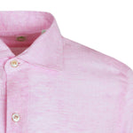 FINAMORE 1925 Tokyo Slim Fit Linen Shirt in Light Pink | CLOSET Singapore