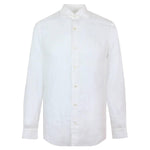 FINAMORE 1925 Tokyo Slim Fit Linen Shirt in White | CLOSET Singapore