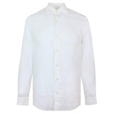 FINAMORE 1925 Tokyo Slim Fit Linen Shirt in White | CLOSET Singapore